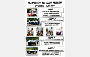 3ème JOURNEE CHAMPIONNATS DES CLUBS VETERANS 