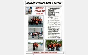 DECES DE NOTRE MEMBRE GERARD PERROT