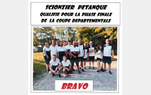 SCIONZIER PETANQUE EN PHASE FINALE COUPE DEPARTEMENTALE