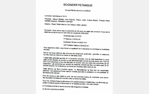 COMPTE RENDU DE LA REUNION  DU COMITE DU 23 SEPTEMBRE 2024