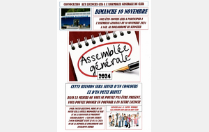 ASSEMBLEE GENERALE DU CLUB 2024