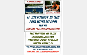 SITE INTERNET  SCIONZIER PETANQUE