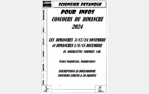 CONCOURS DU DIMANCHE 2024