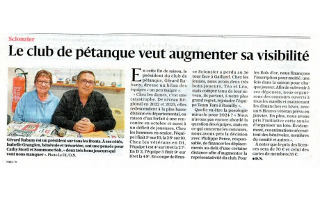 LA PRESSE DU 16 NOVEMBRE 2023