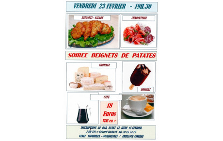 SOIREE BEIGNETS POMMES DE TERRE 