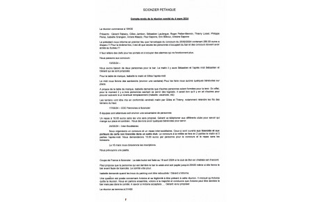 REUNION DU COMITE DU 4 MARS 2024